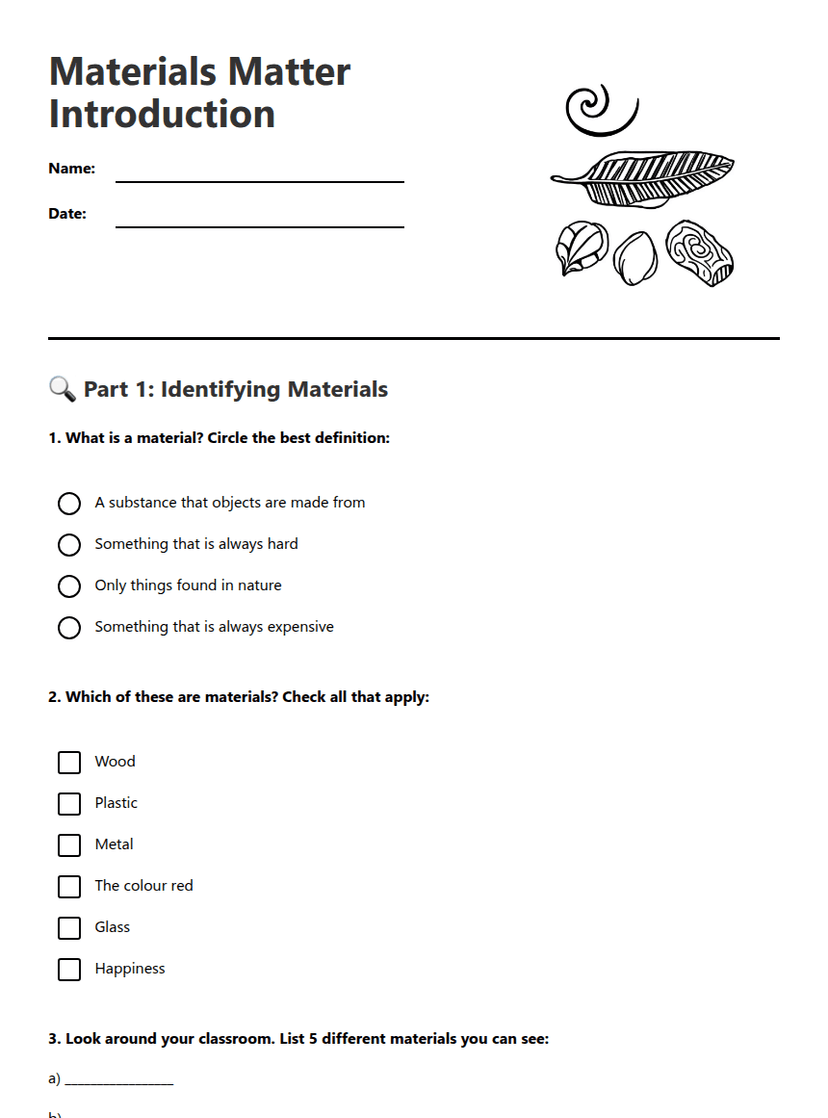 Materials Matter Introduction
