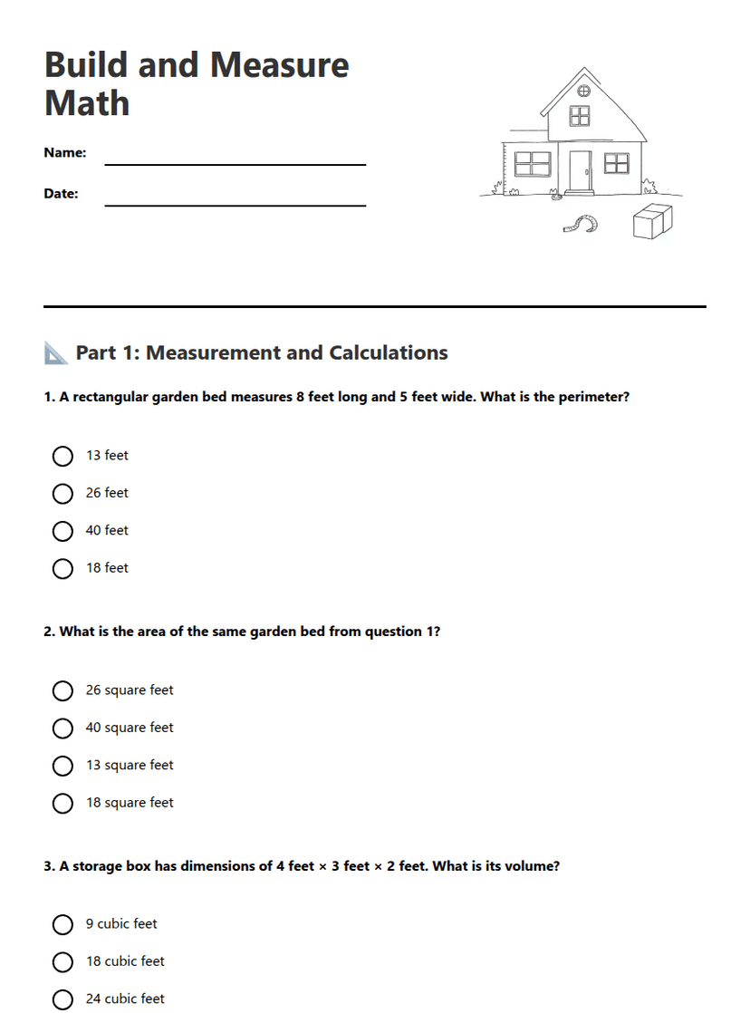 Build and Measure Math