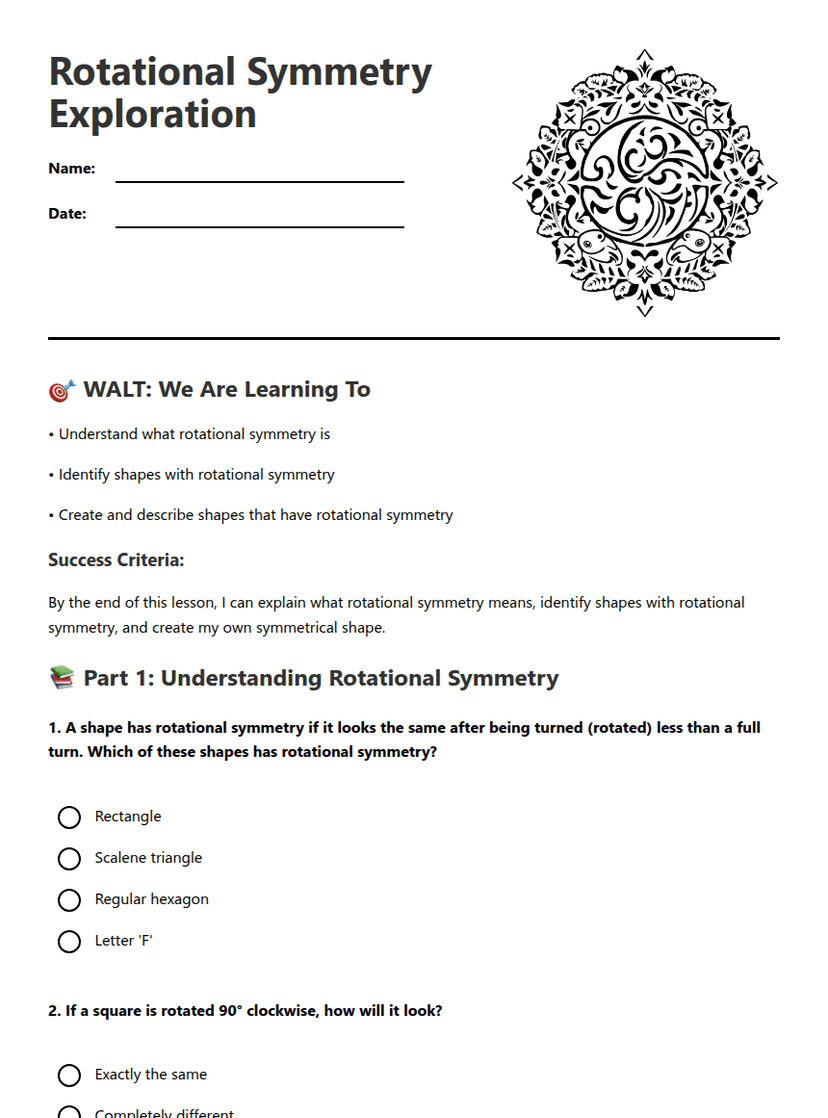 Rotational Symmetry Exploration