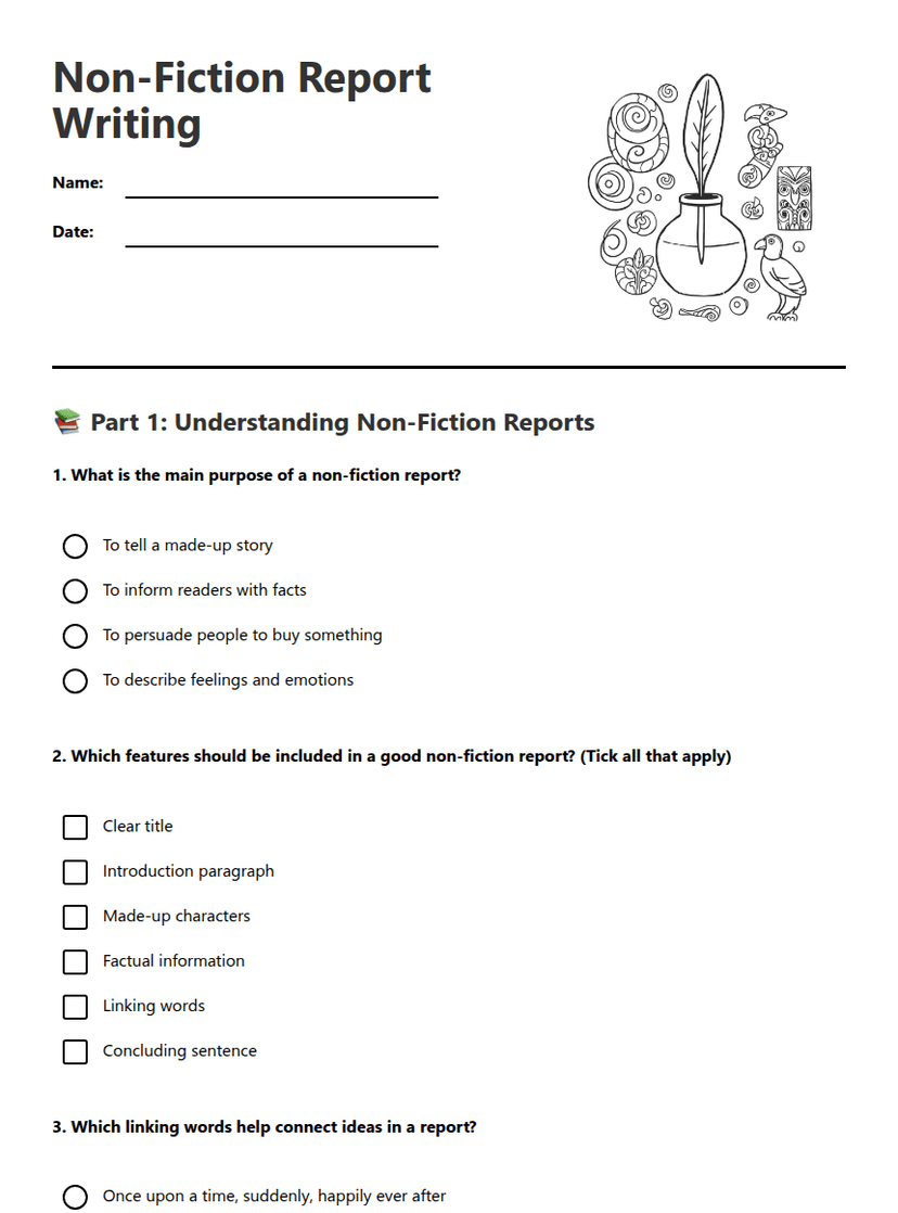 Non-Fiction Report Writing