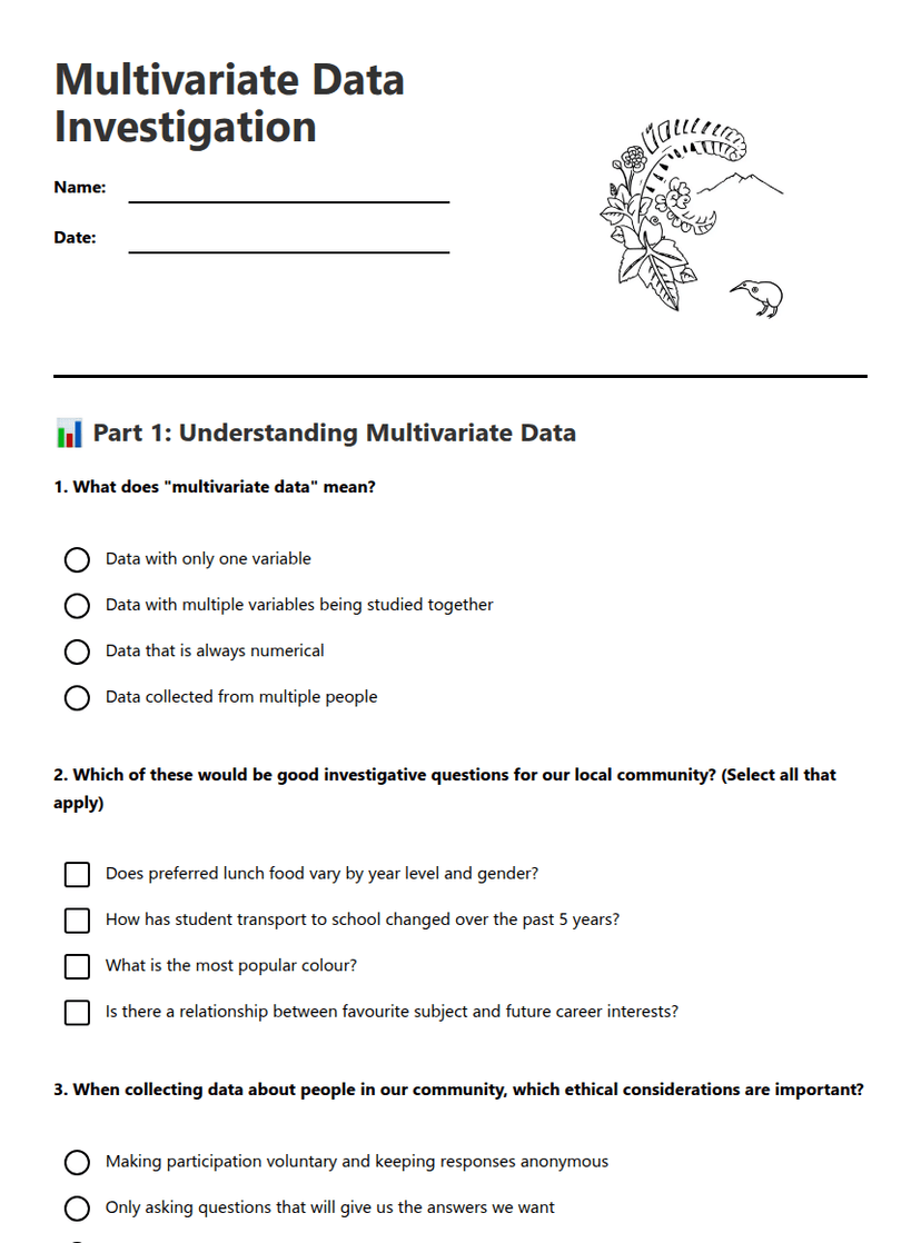 Multivariate Data Investigation