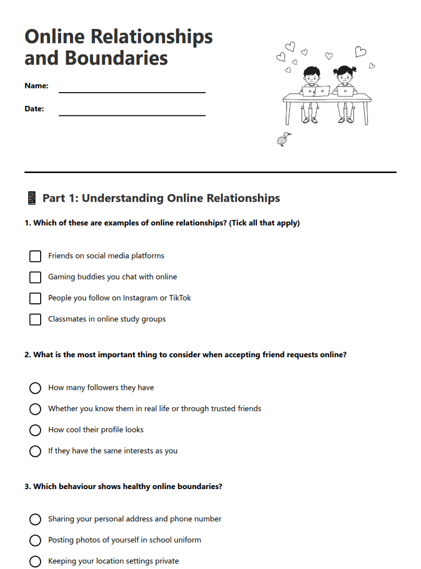 Online Relationships and Boundaries