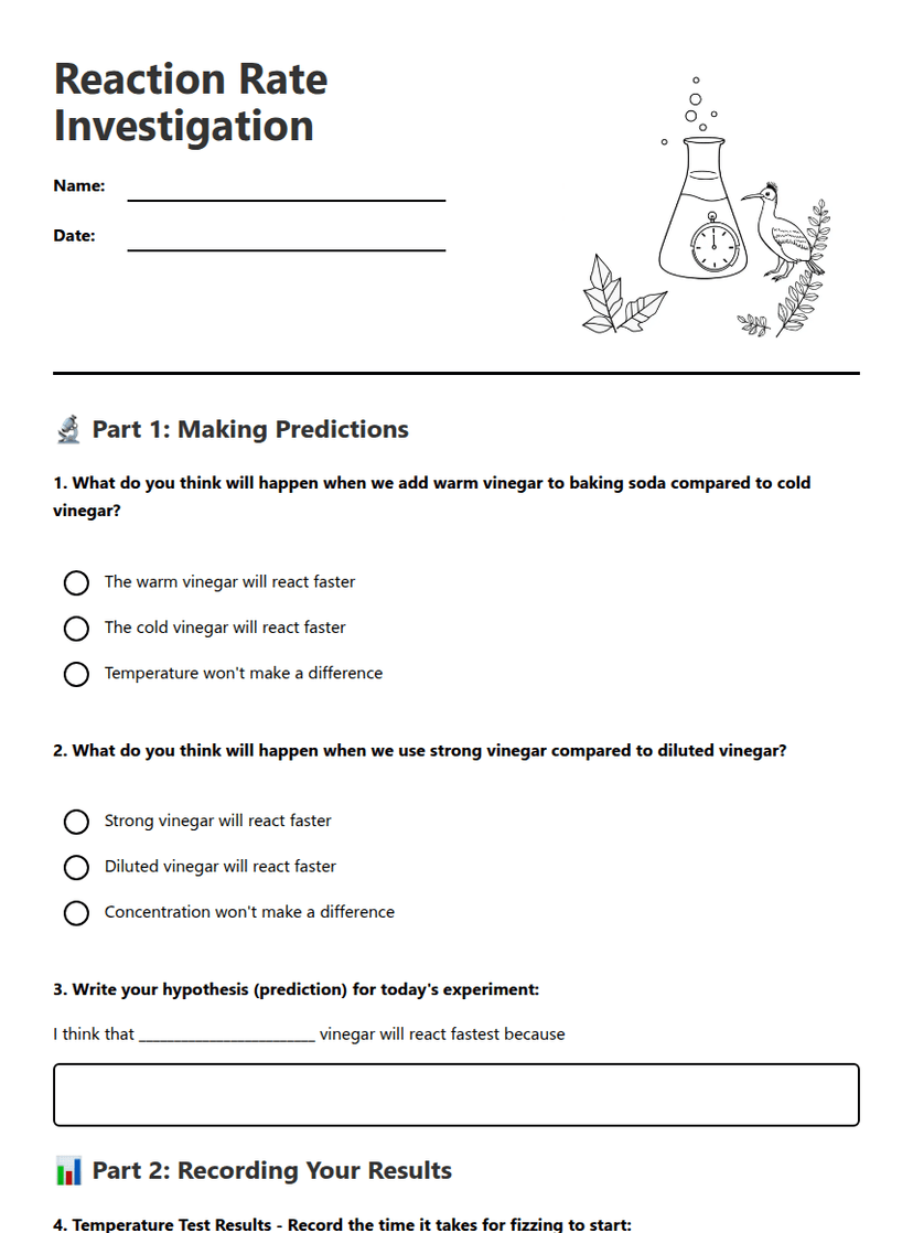 Reaction Rate Investigation