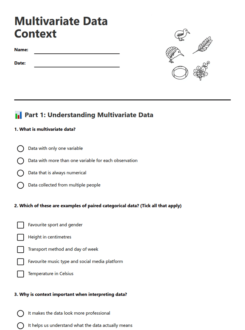 Multivariate Data Context