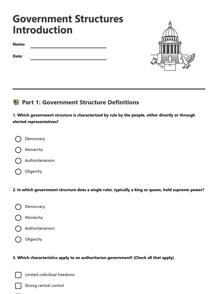 Government Structures Introduction