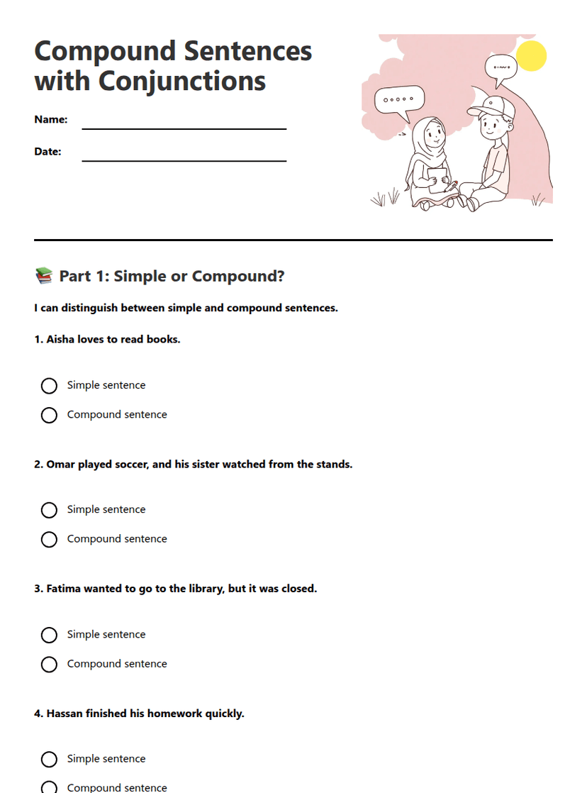 Compound Sentences with Conjunctions