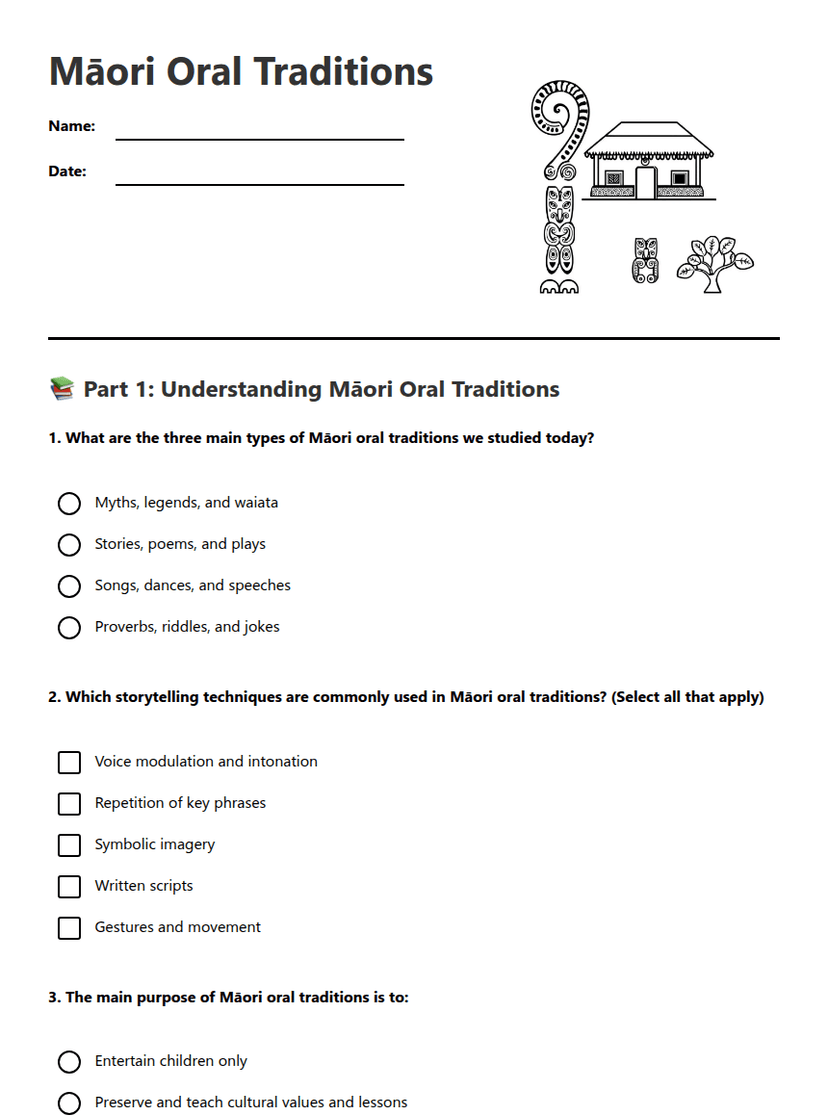 Māori Oral Traditions