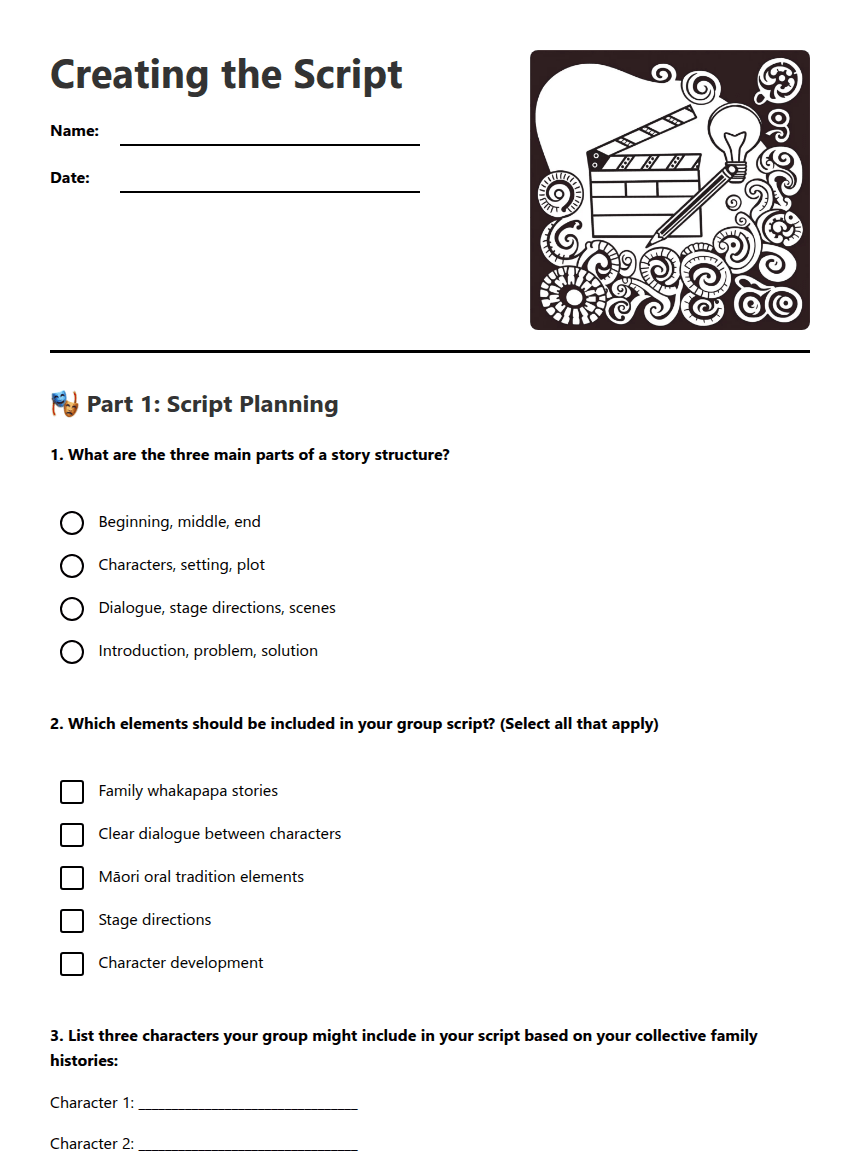 Creating the Script worksheet preview