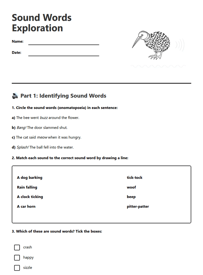 Sound Words Exploration