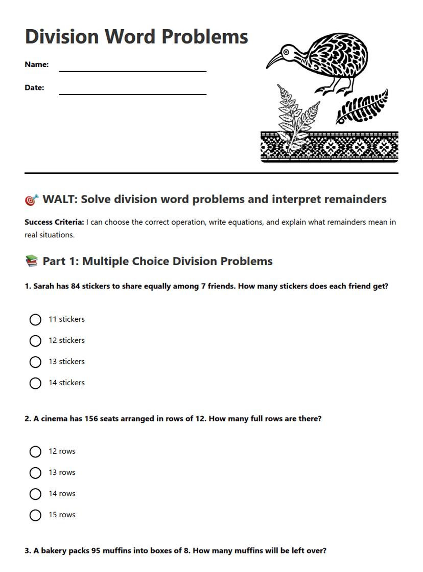 Division Word Problems