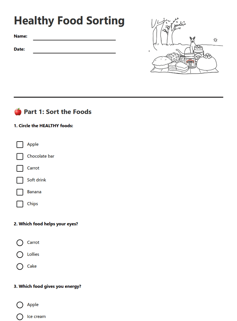 Healthy Food Sorting