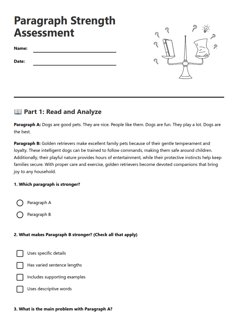 Paragraph Strength Assessment