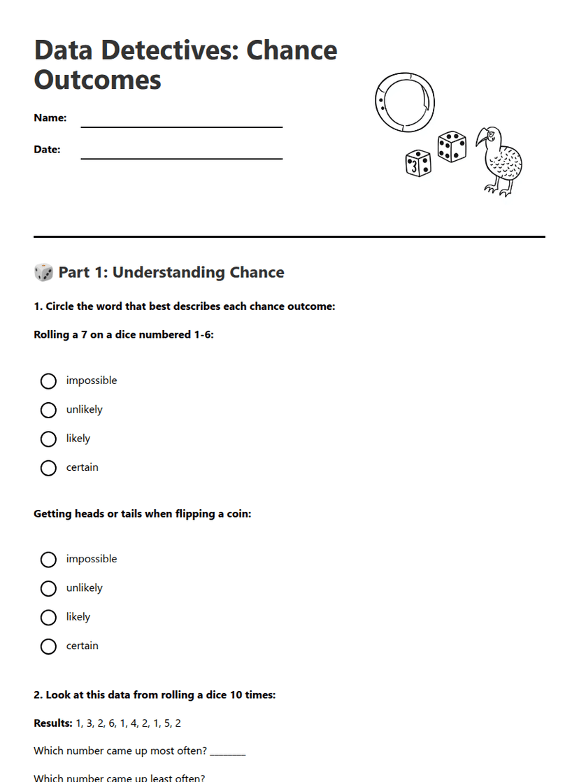 Data Detectives: Chance Outcomes