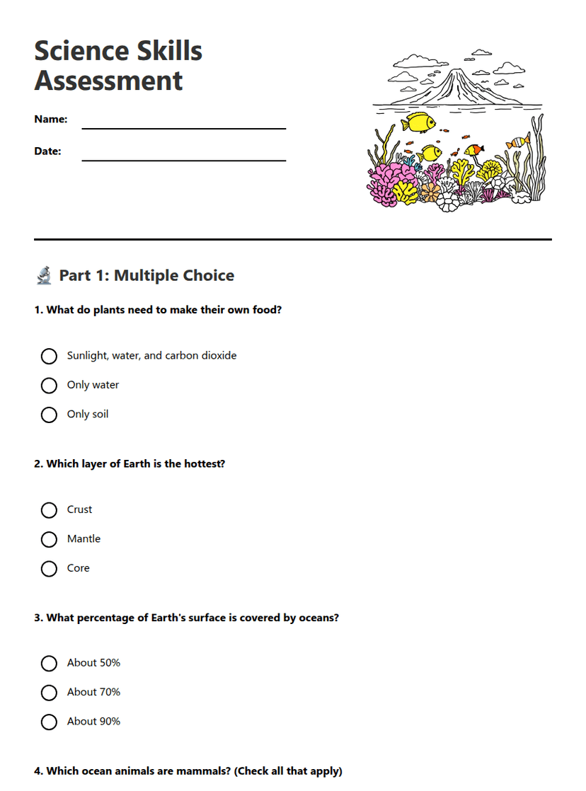 Science Skills Assessment