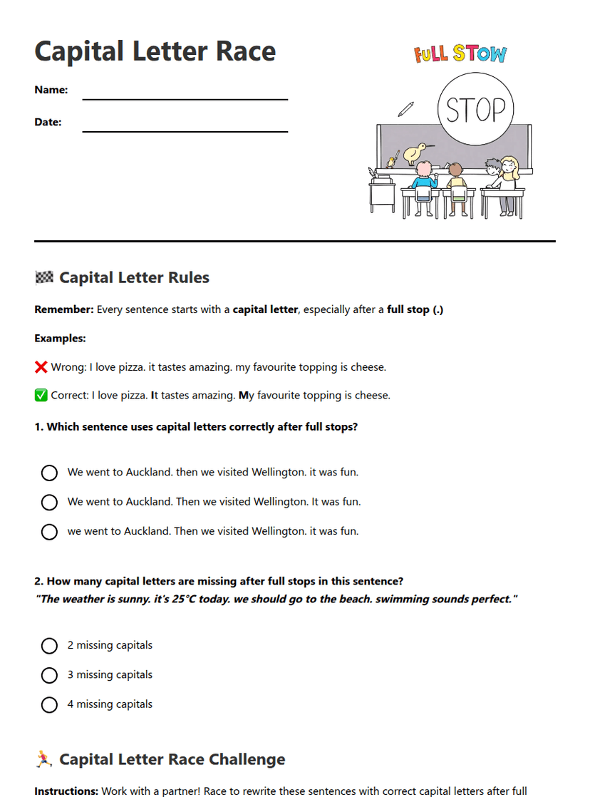 Capital Letter Race