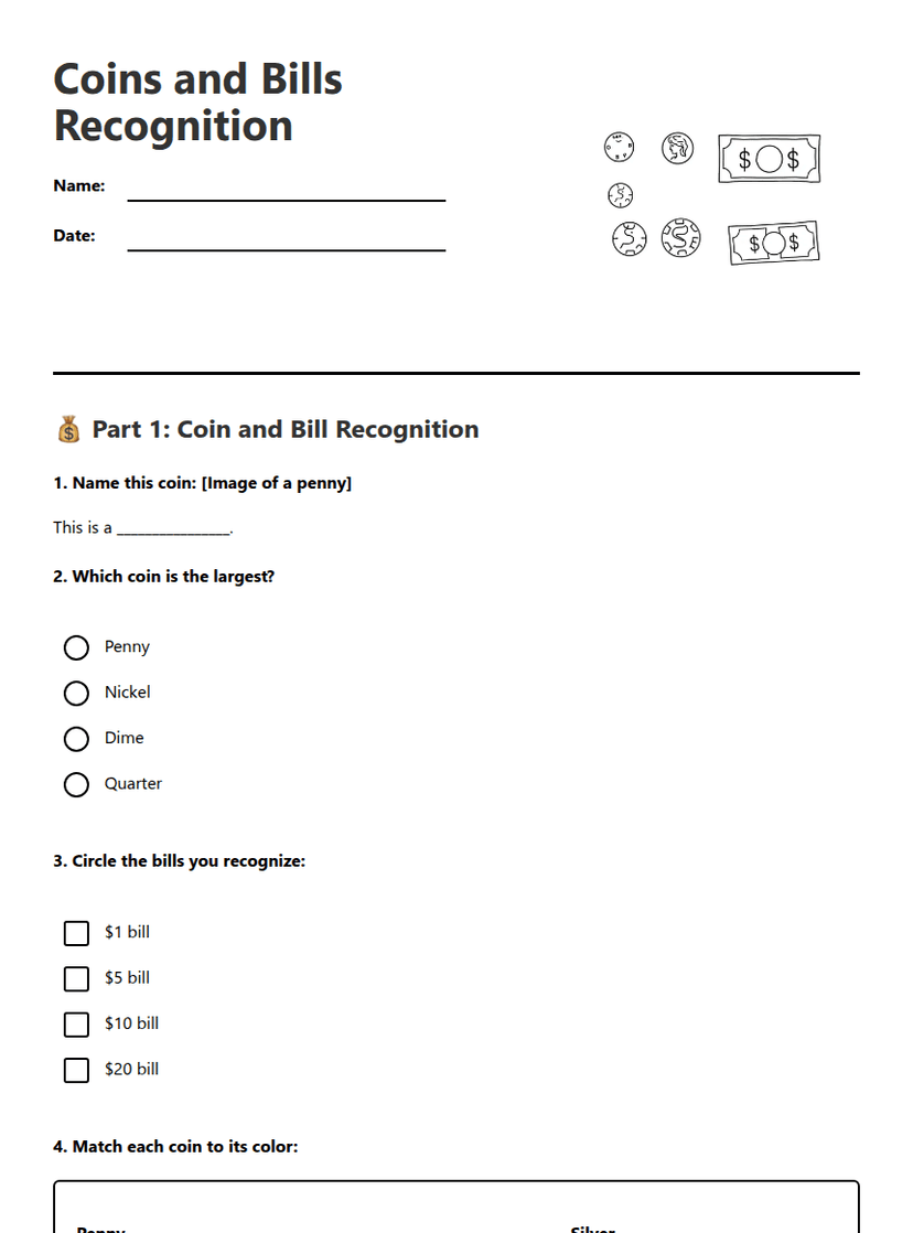 Coins and Bills Recognition