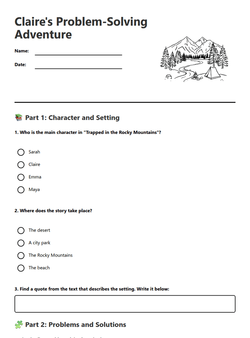 Claire's Problem-Solving Adventure