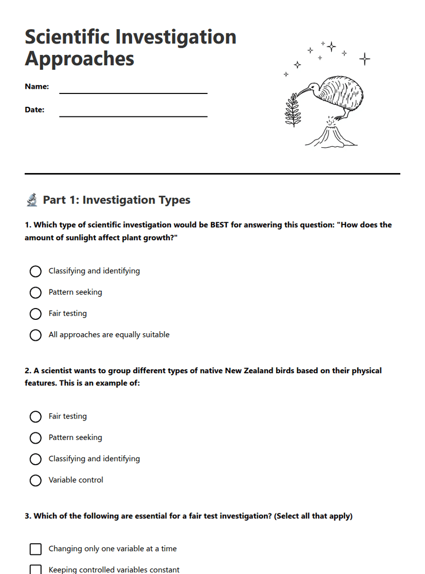 Scientific Investigation Approaches