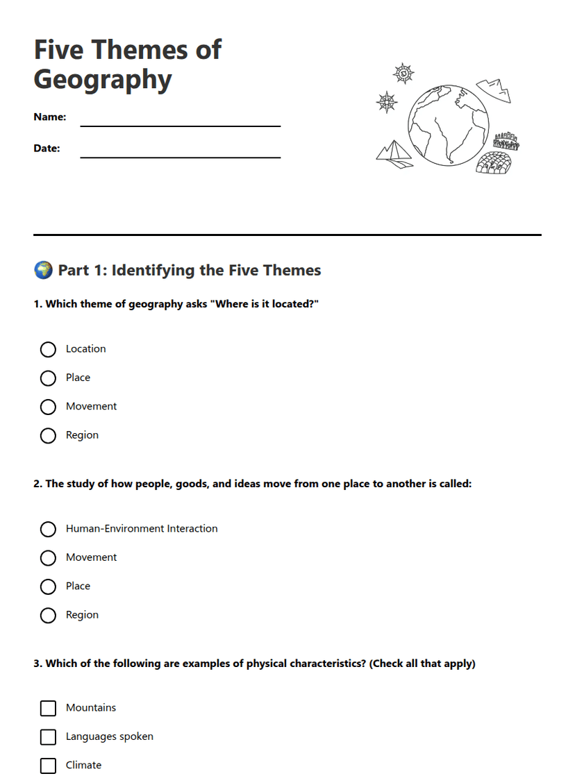Five Themes of Geography