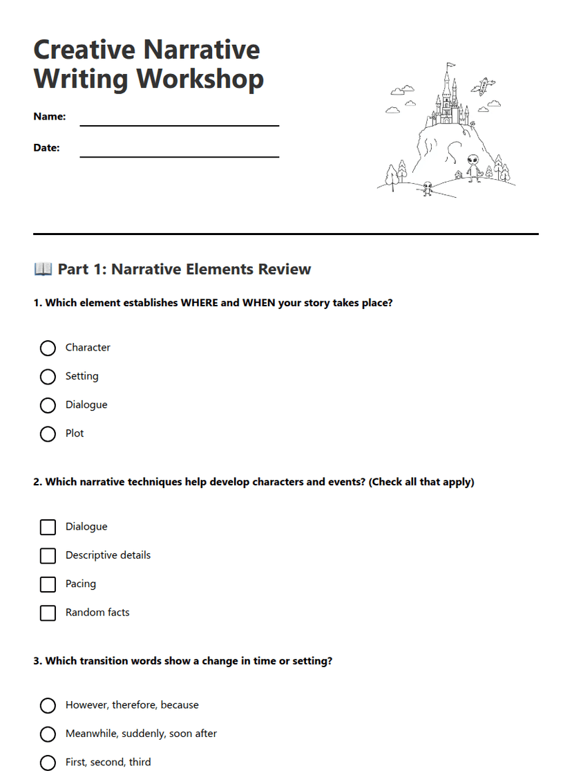 Creative Narrative Writing Workshop