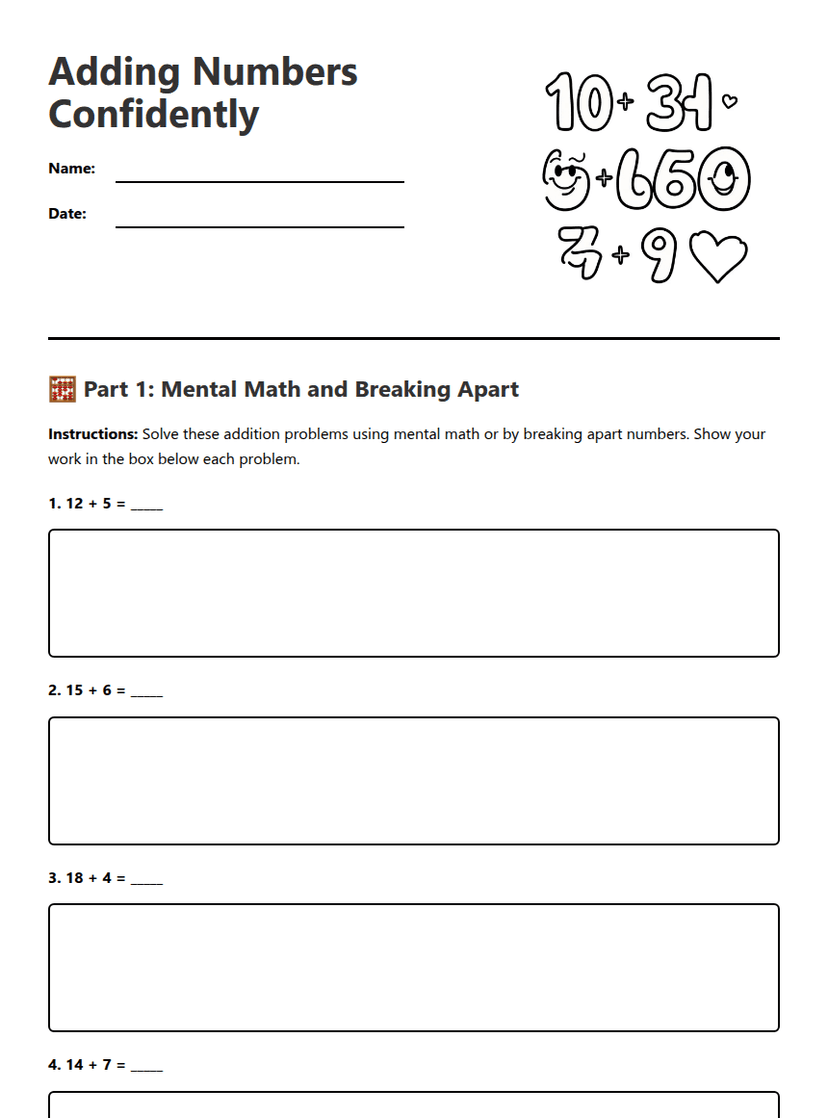 Adding Numbers Confidently