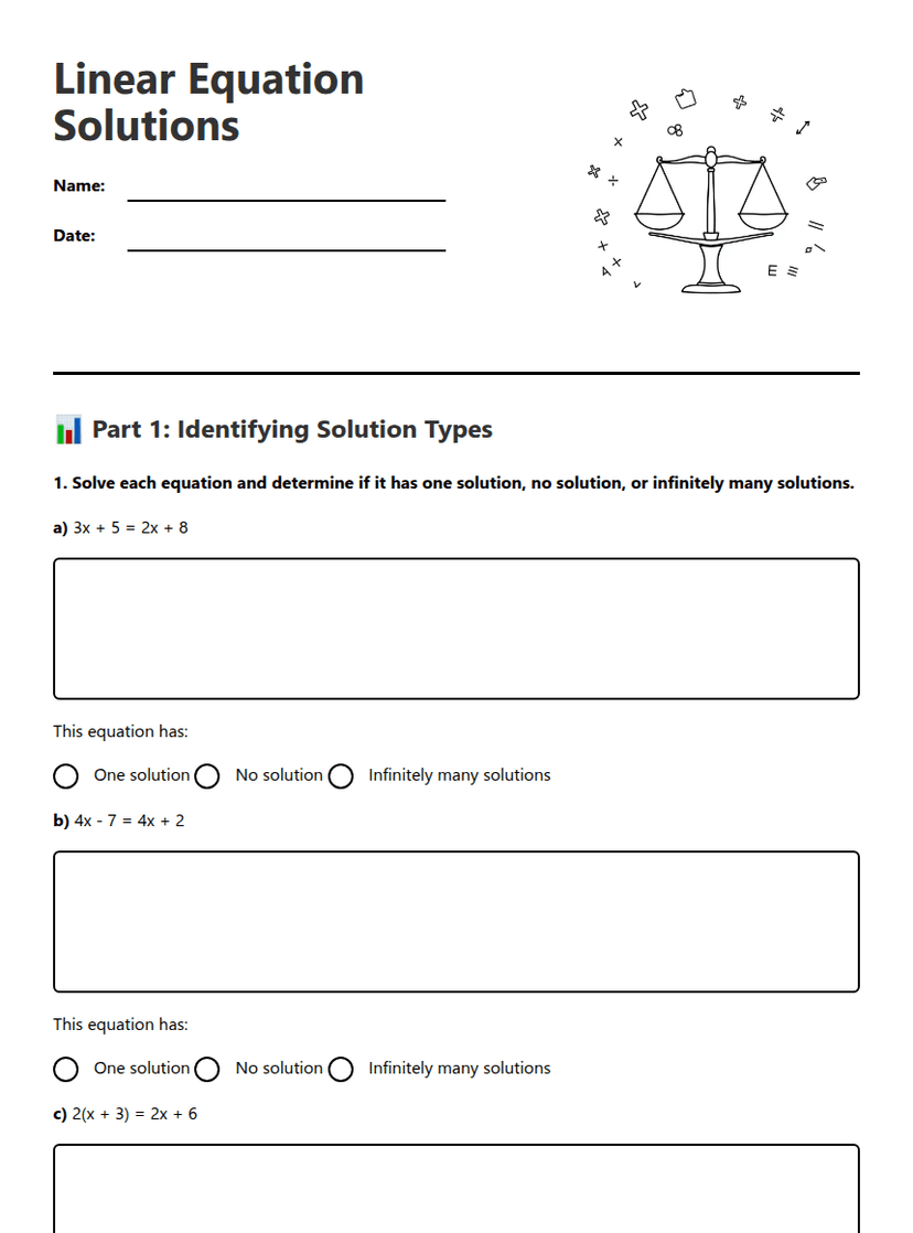 Linear Equation Solutions