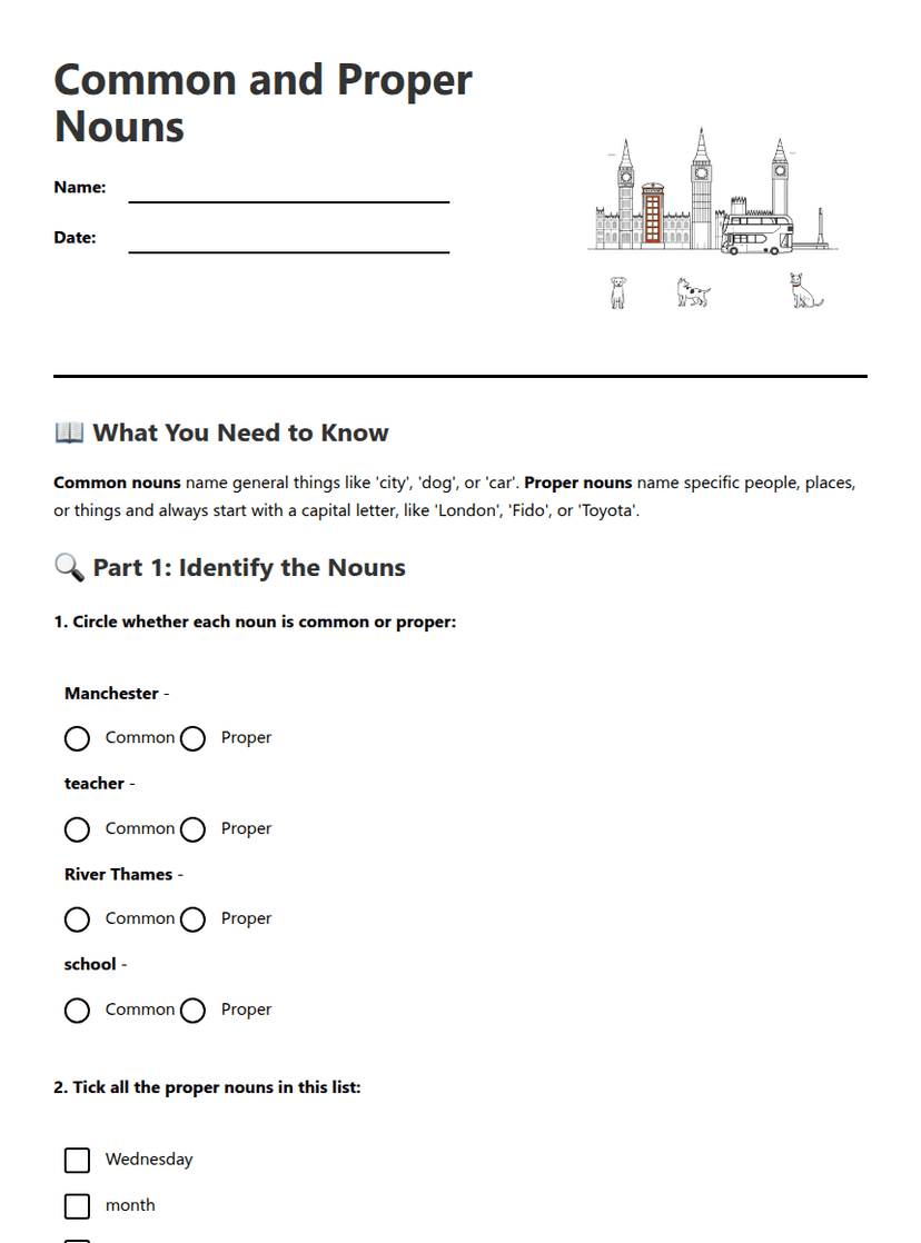 Common and Proper Nouns