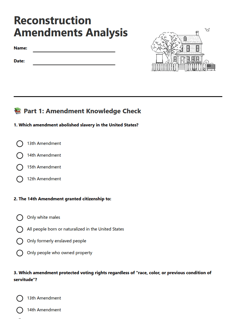 Reconstruction Amendments Analysis