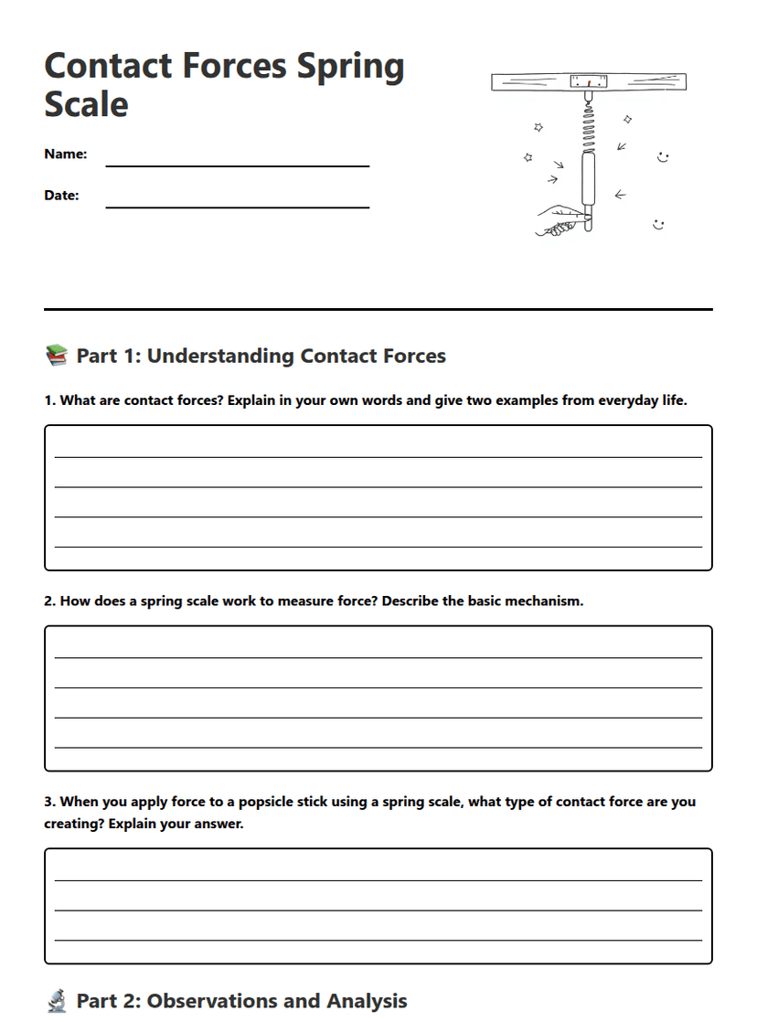 Contact Forces Spring Scale