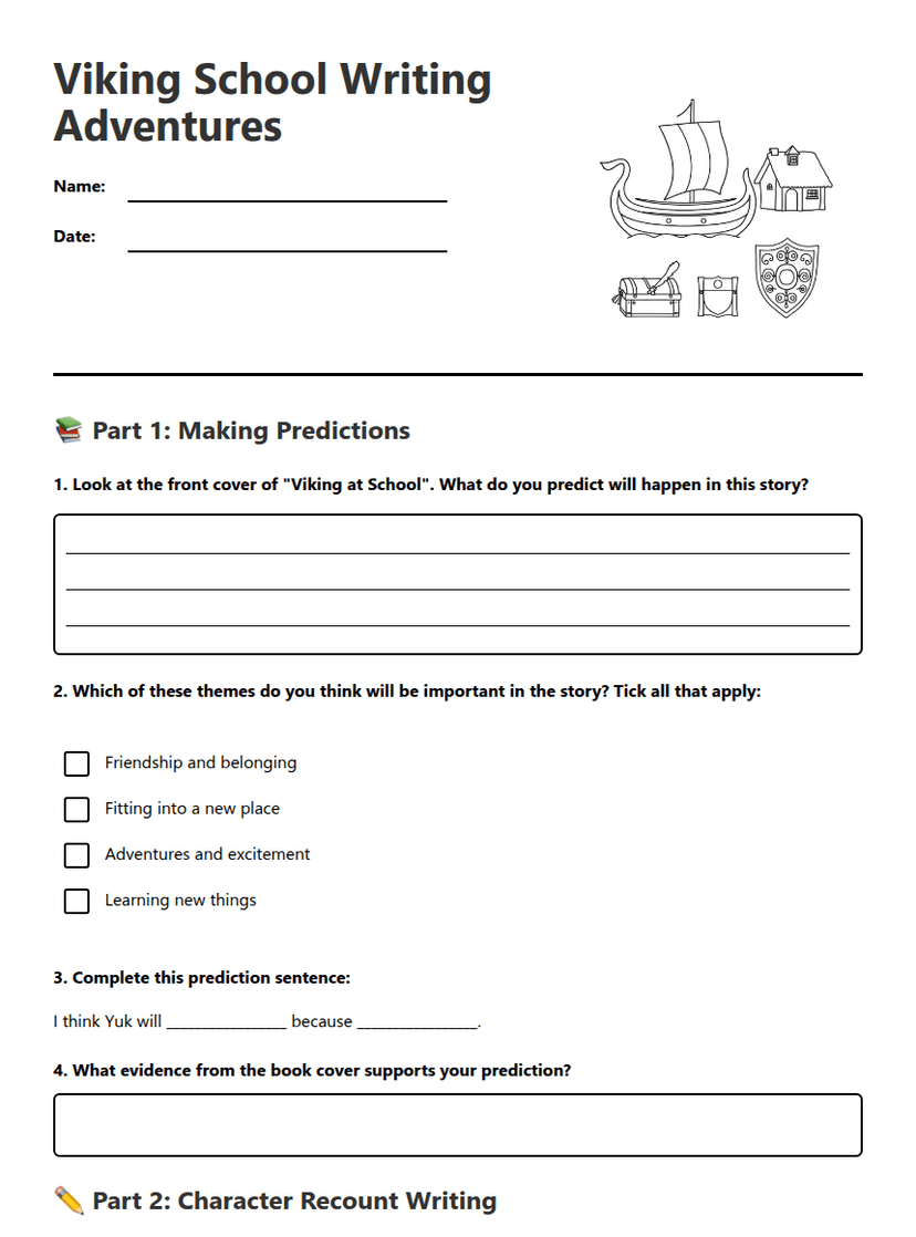 Viking School Writing Adventures