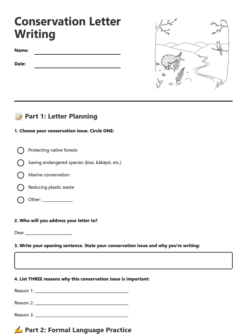 Conservation Letter Writing