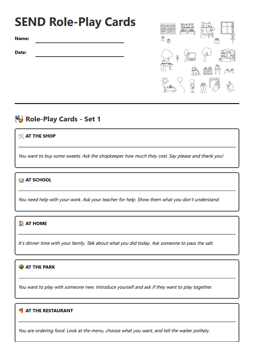 SEND Role-Play Cards
