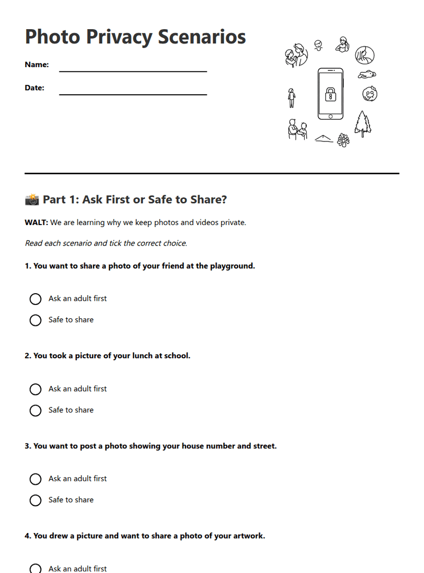Photo Privacy Scenarios