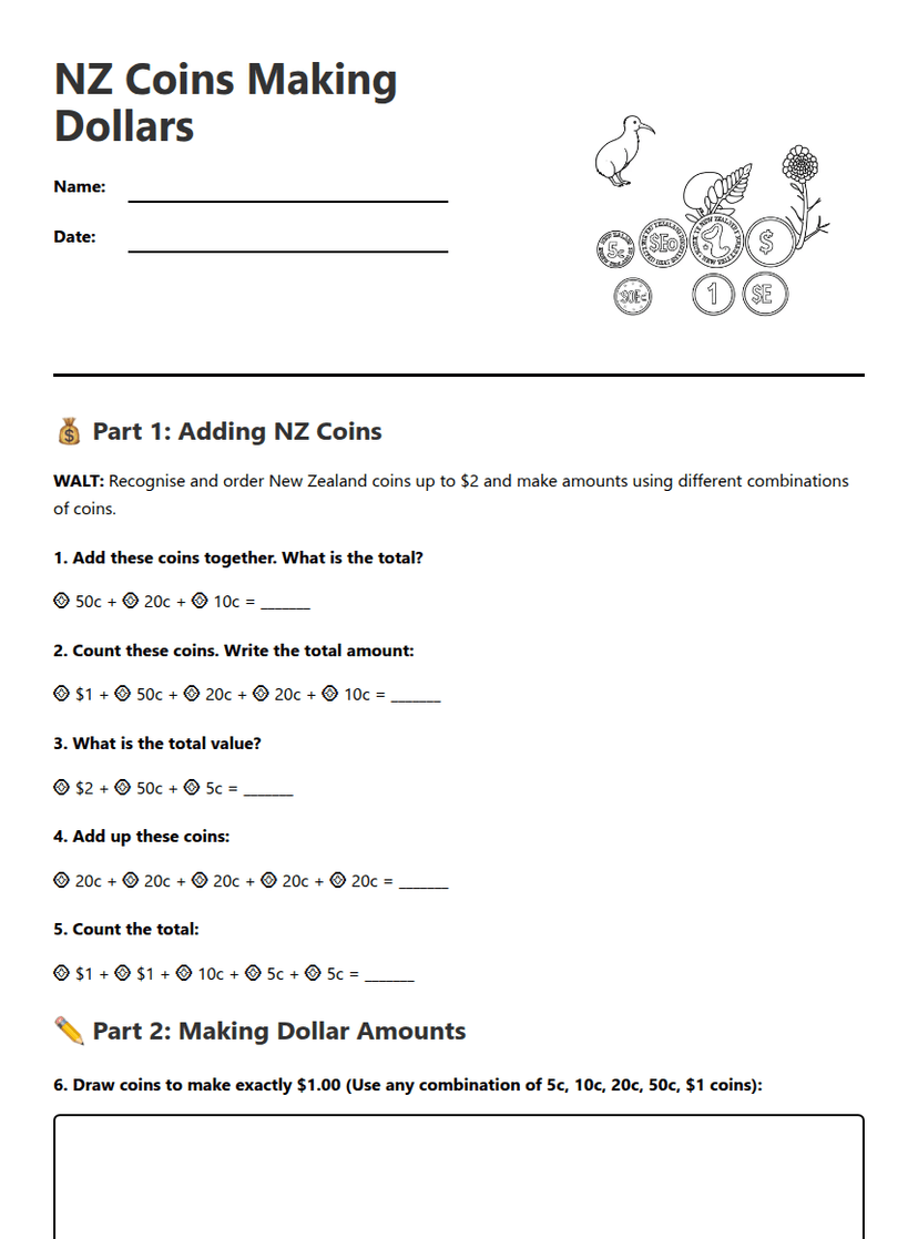 NZ Coins Making Dollars