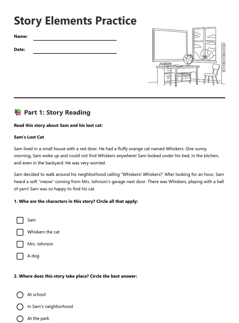 Story Elements Practice