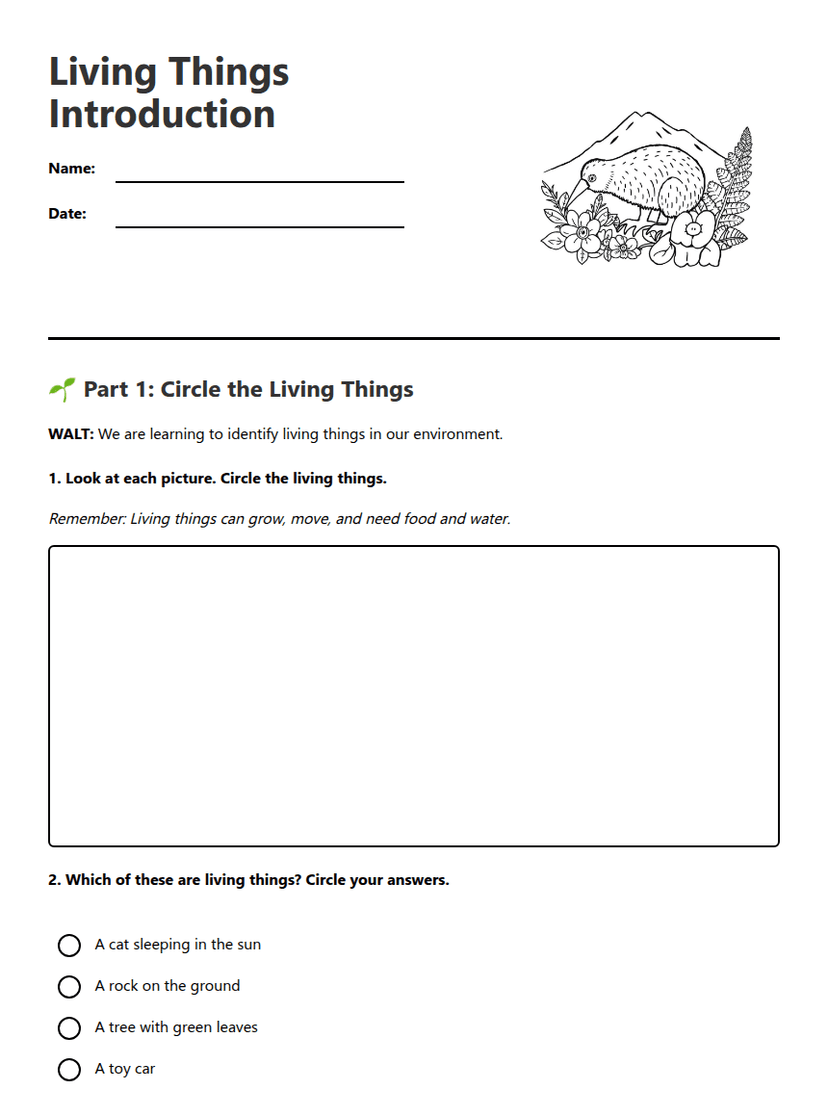 Living Things Introduction