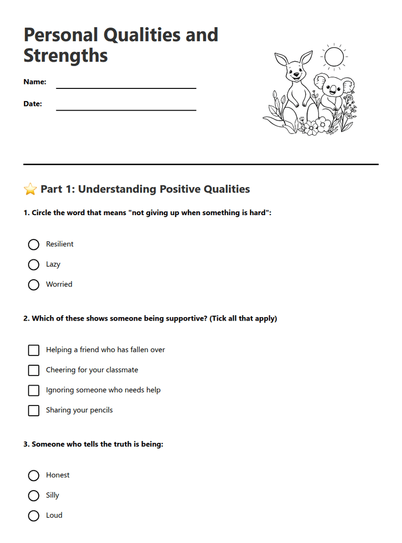 Personal Qualities and Strengths