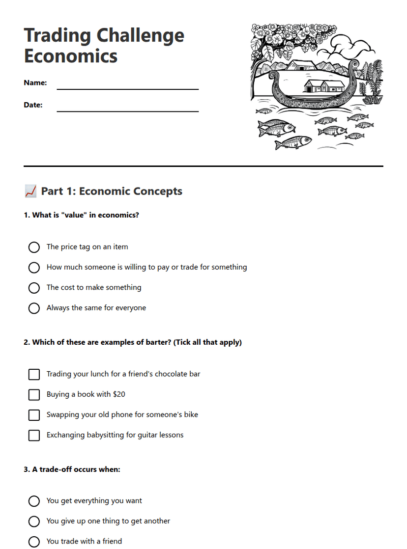 Trading Challenge Economics