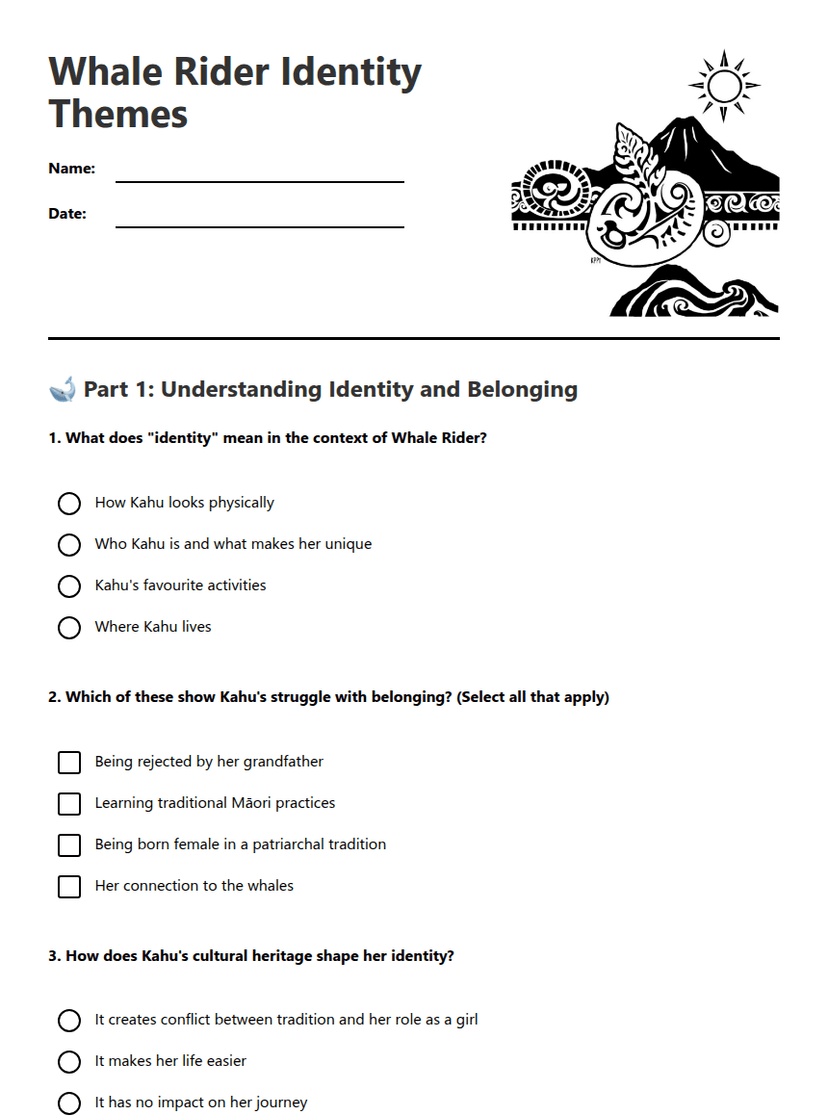 Whale Rider Identity Themes