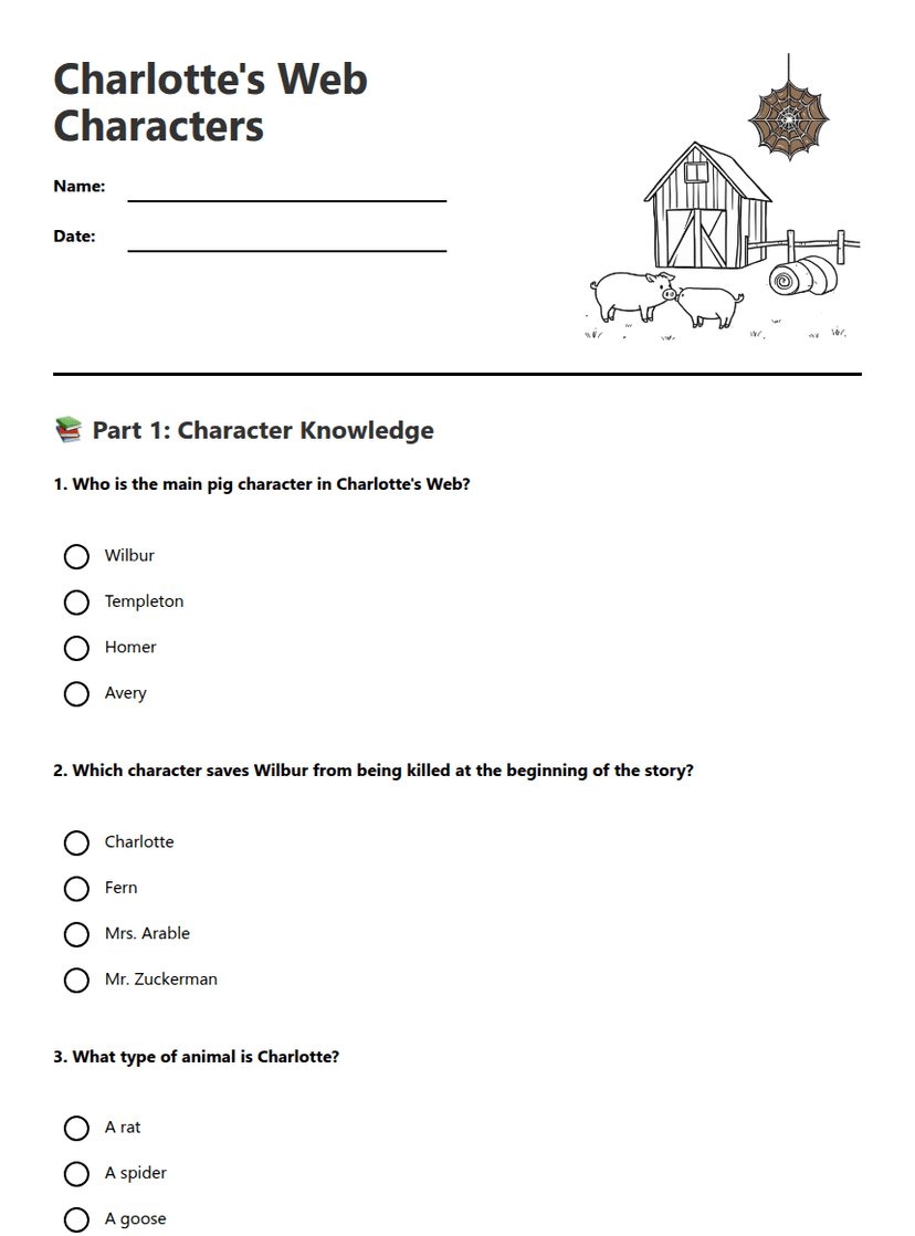 Charlotte's Web Characters