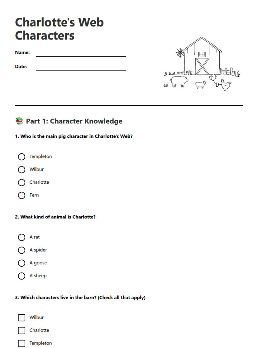 Charlotte's Web Characters