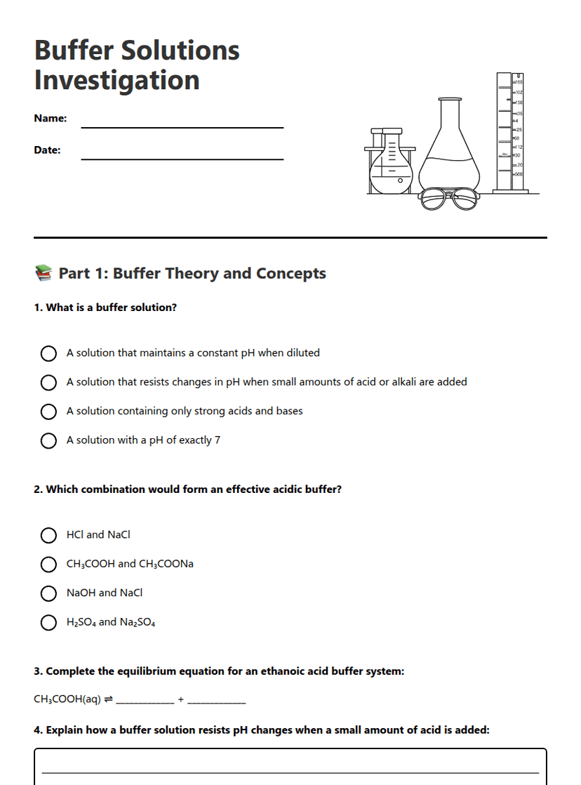Buffer Solutions Investigation