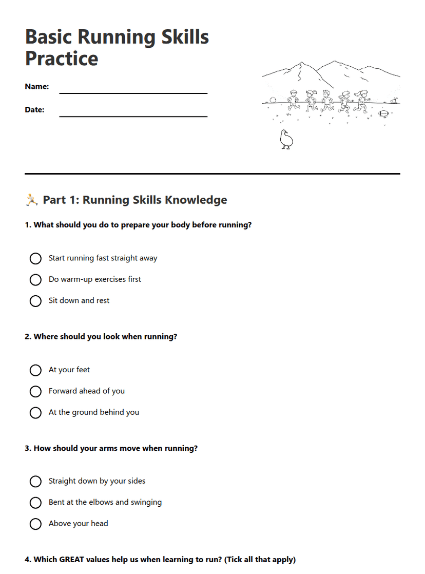 Basic Running Skills Practice