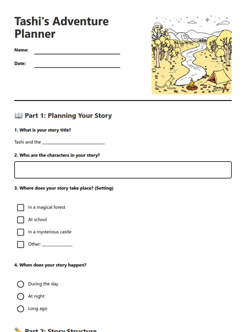 Tashi's Adventure Planner
