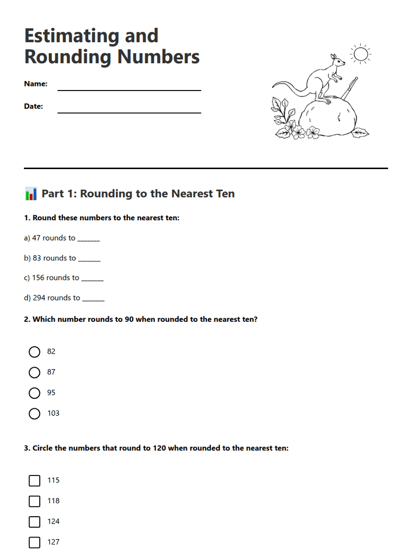 Estimating and Rounding Numbers