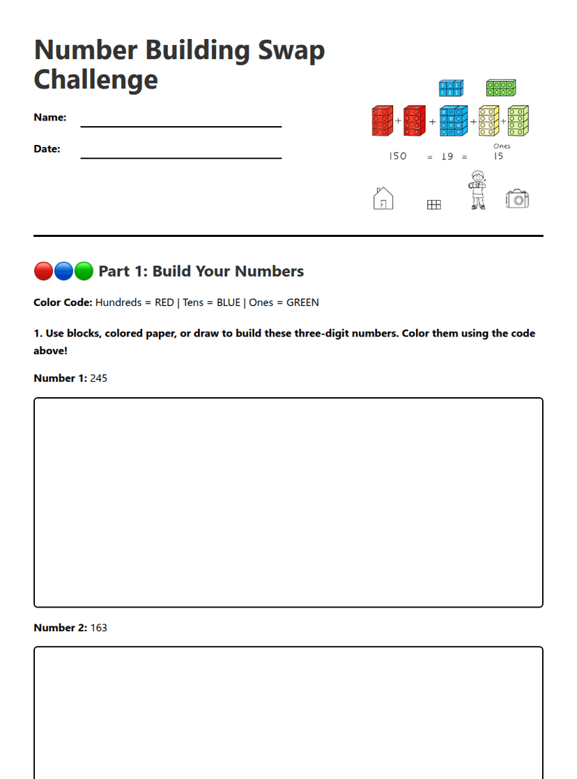 Number Building Swap Challenge