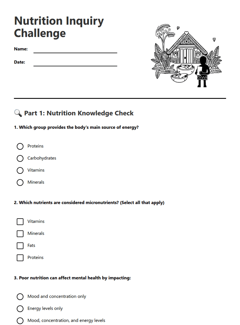 Nutrition Inquiry Challenge