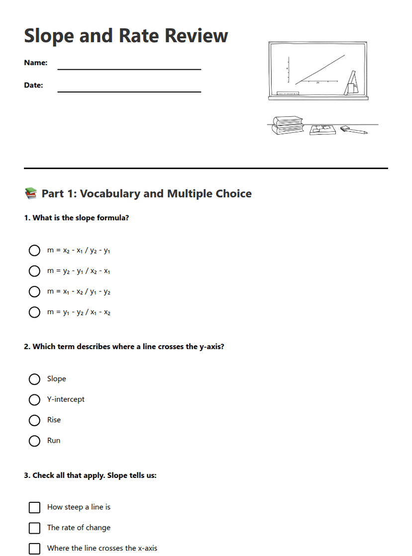 Slope and Rate Review