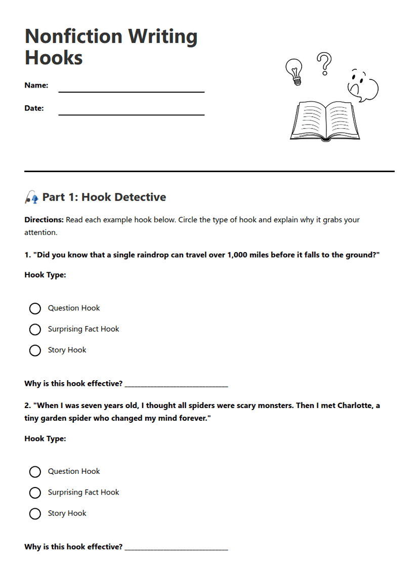 Nonfiction Writing Hooks