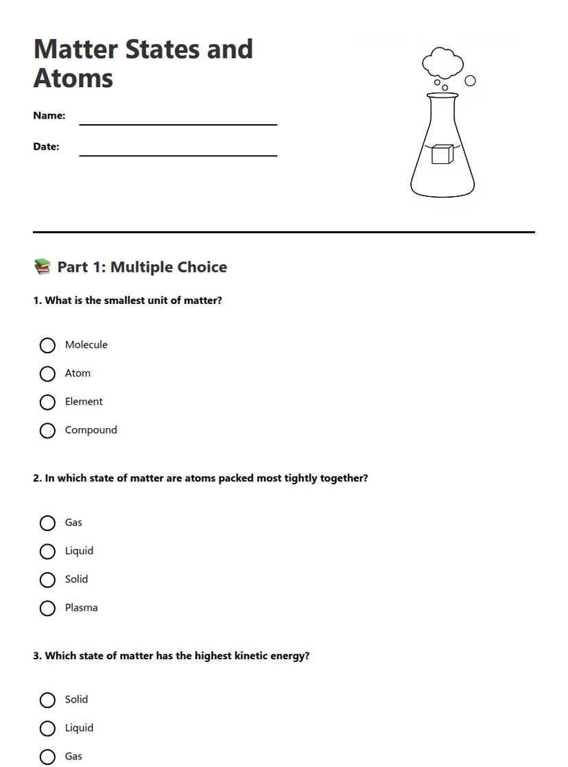 Matter States and Atoms